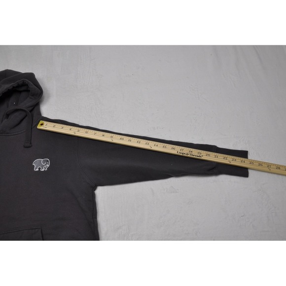 Ivory Ella Hoodie Womens Extra Small Gray Elephant Logo Pullover Kangaroo Pocket - Picture 9 of 9